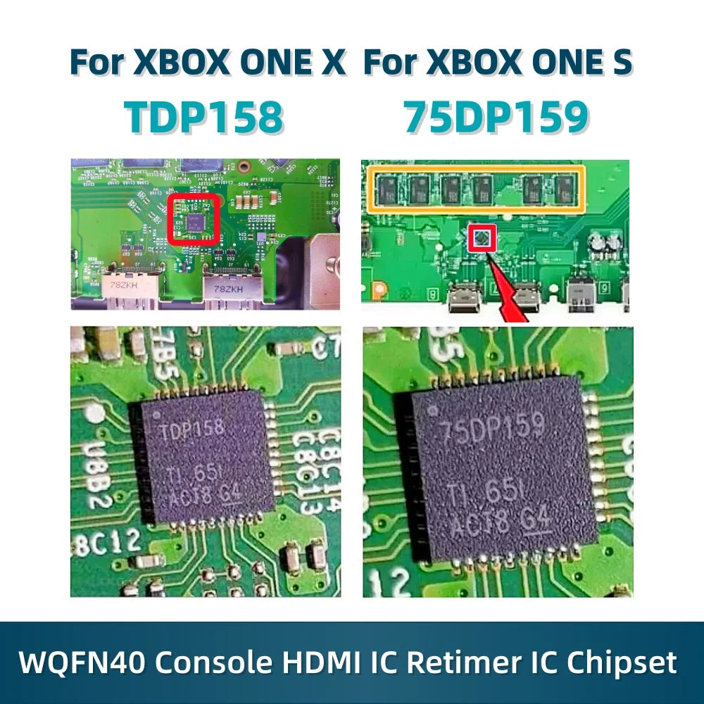 1-5pcs TDP158 75DP159 HDMI IC Retimer for XBOX ONE X ONE S QFN-40 5mm*5mm Console IC Chipset SN75DP159 TDP158RSBR WQFN40
