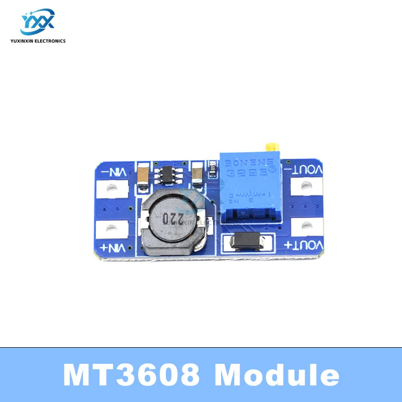 1/3/5/10PCS MT3608 DC-DC Step Up Converter Module Adjustable Boost 2A Max Power Supply Board 2V-24V To 5V 9V 12V 28V Booster
