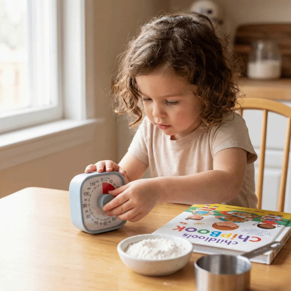 120 Minutes Visual Timer Silent Operation Visualization Countdown Alarm Clock Self-Discipline Portable Kitchen Timer Children