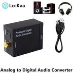 LccKaa Analog to Digital Audio Converter Amplifier Decoder Optical Coaxial RCA Toslink Audio Adapter SPDIF Adaptor for TV Xbox
