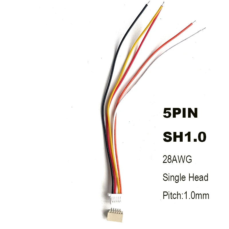 10 Sets JST SH 1.0mm Wire Cable Connector SMD Horizontal Socket 28AWG 100mm 2P 3P 4P 5P 6P 7P 8P 9P 10P Terminal