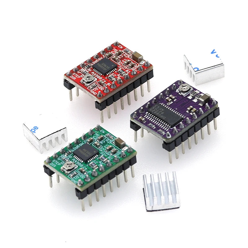 3D Printer Parts StepStick A4988 DRV8825 Stepper Motor Driver With Heat sink Carrier Reprap RAMPS 1.4