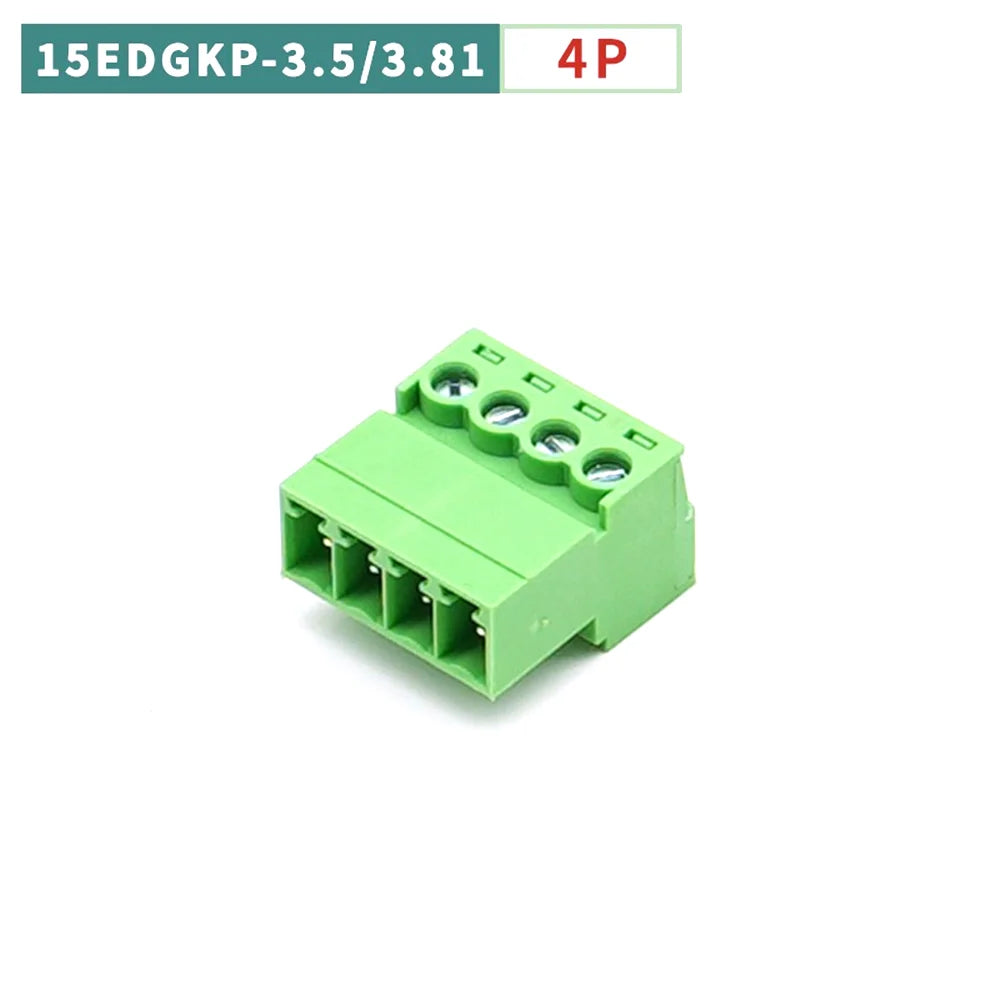 5/10PCS Aerial Butt Welding Type 15EDGRK-3.5mm 3.81mm Plug-in Terminal Block 3.5mm 3.81mm Pitch 2/3/4/5/6/7-12P Female Socket
