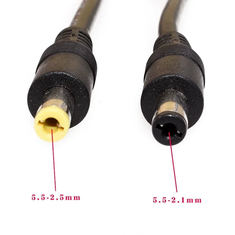 DC Power Plug 5.5 X 2.1 2.5mm 5.5 * 2.1mm Male Female CCTV Adapter Connector Cable Extension Cords 12V Surveillance Camera