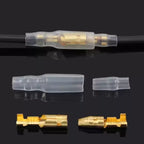 20 Sets 4mm Auto Electrical Connectors Male Female Wire Terminals with Insulation Cover for Car Motorcycle Wiring Harness