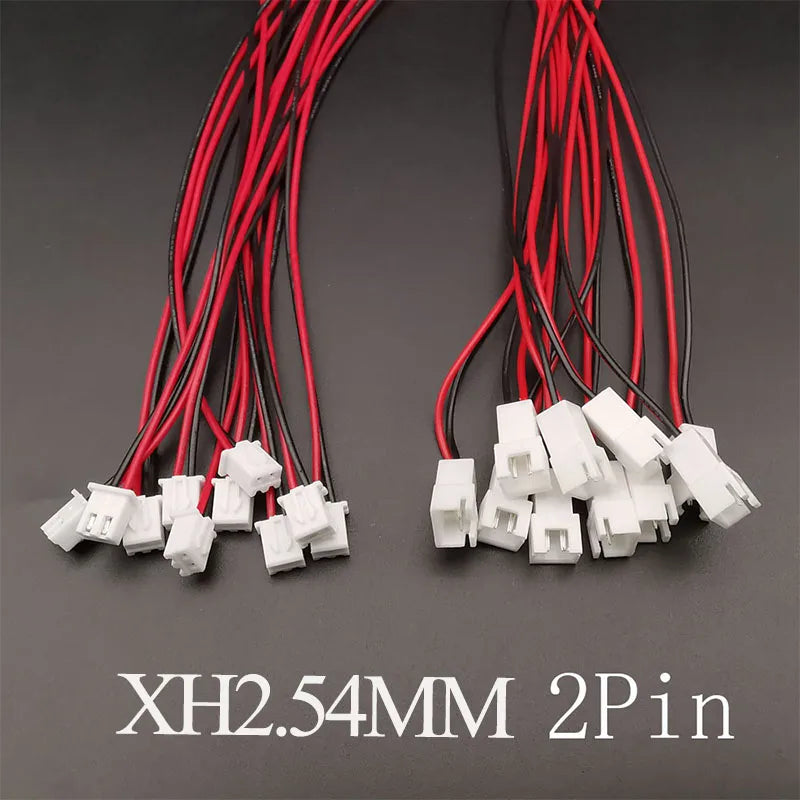 10PCS  Micro JST XH 2.54 2P 3P 4P 5P 6PIN Male Female Plug Connector 2.54mm Pitch With Wire Cable Battery Charging Cable