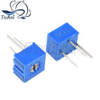 10PCS 3362P Trimmer Potentiometer 100R 200R 500R 1K 2K 5K 10K 20K 50K 100K 500K 1M Ohm Adjustable Resistance 3362P 103