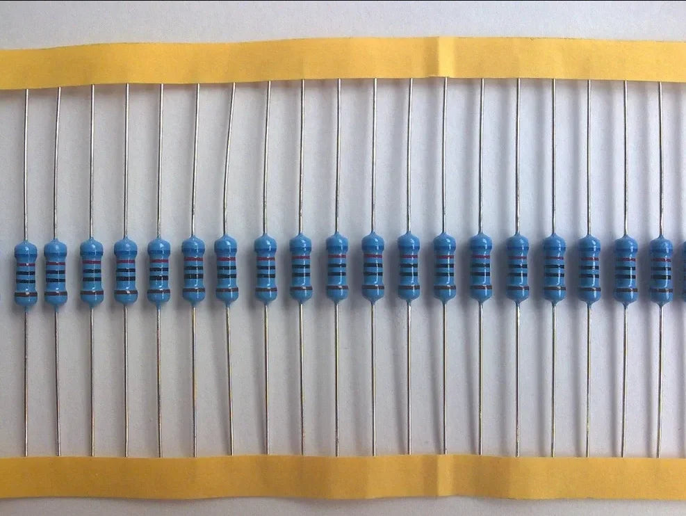 100pcs/Lot (1~10M ohm  Available) 1/4W Metal Film Resistor 0.25W 1% 1/10/100/1k/10k/100k/1M/4.7R/47R/470R/4.7K/47K/470K/4.7M