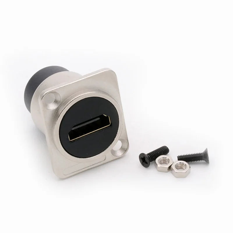 1PC D Type Chassis Connector, D Female Socket Panel Mounted Connector HDMI-Compatible