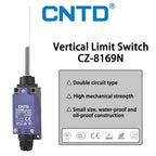 CNTD CZ-8169N Limit Switch NC/NO Type Waterproof IP65 Flexible Coil Spring Arm Vertical Safety Limit Switch 250Vac 10A/5A