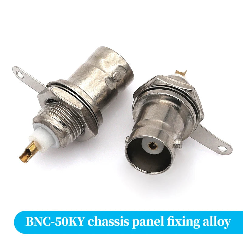Stlxy 1PCS BNC Female Socket Solder Connector Chassis Panel Mount Coaxial Cable For Welding Machine Parts 50 ohm Q9 BNC-50KY