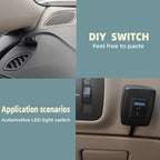 Universal Power Off Switch 60cm/100cm Car Button Switch DC 12V/24V Battery Disconnect Switch for Fog Lamp Neon Lights