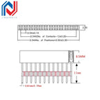 2.54mm Single Double Row Female Socket 1X5/6/8/10/15/16/40 2X3/4/20/18/40 Long Pins PC104 11mm PCB Board Pin Header For Arduino