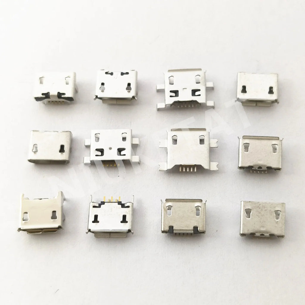 60pcs 12 Models Micro USB Connector 5Pin USB Jack Socket Female For MP3/4/5 Huawei Lenovo Meizu ZTE And Other Mobile Tabletels