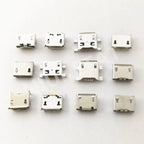 60pcs 12 Models Micro USB Connector 5Pin USB Jack Socket Female For MP3/4/5 Huawei Lenovo Meizu ZTE And Other Mobile Tabletels