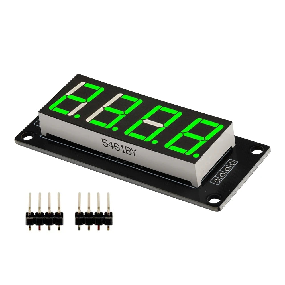 2PCS TM1637 4 Digit 7 Segment LED Display Digital Tube Module 0.56 Inch Time Clock Indicator Tube Module Red Blue Green Yellow
