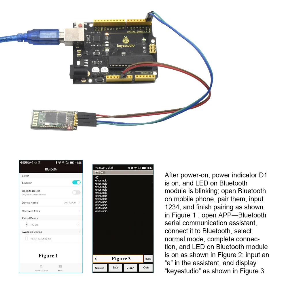 Keyestudio Bluetooth Module For Arduino XBee Bluetooth Wireless HC-05 HC-06 LY51M02 Bluetooth 5.0 Module HM-10 Bluetooth-4.0