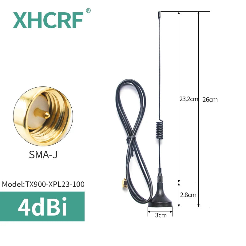 Lora 868MHz 915MHz Antenna with Magnetic Base SMA Male Omni Long Range Antennas 900MHz 1m 2m Pigtail Antena DTU Aerial