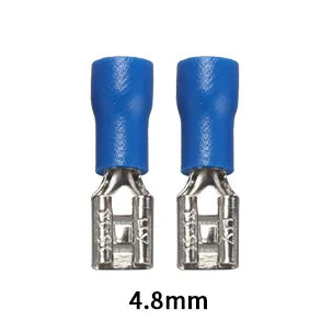 100/50/10pcs Female Crimp Terminal 2.8mm 4.8mm 6.3mm Insulated Spade Wire Connector Electrical Wiring Cable Plug Red blue yellow