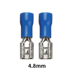 100/50/10pcs Female Crimp Terminal 2.8mm 4.8mm 6.3mm Insulated Spade Wire Connector Electrical Wiring Cable Plug Red blue yellow