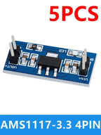 1PCS/5PCS High-Quality AMS1117-3.3 LDO Module: 5V to 3.3V DC-DC Step-Down (800mA Buck Regulator)
