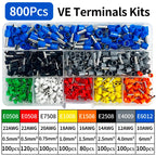 200-1900Pcs Electrical Tube Insulated Terminal VE Tubular Crimp Terminals Wire Cable Connector Ferrules Terminal Connectors