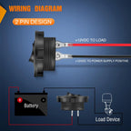 5PCS Round Rocker Switch ON OFF SPST Switch Holder 20mm 12V DC 2 Pin Pre-Wired Waterproof Toggle Switch Shell for Car Automotive