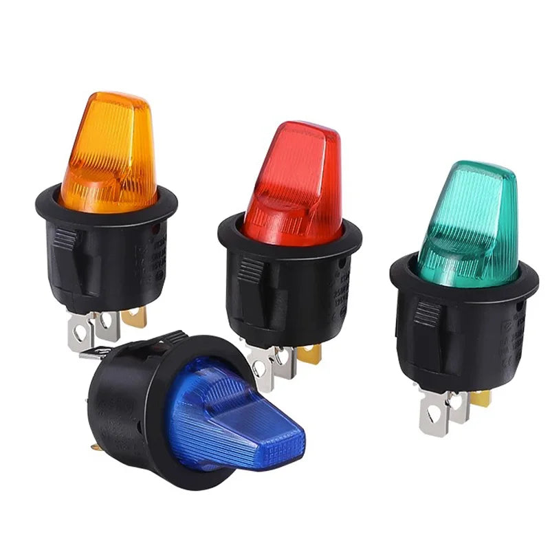 1PCS Rocker Switch ON-OFF 12V  220V LED Illuminated Lamp With Specail Button Toggle Switches For Auto Car Motor