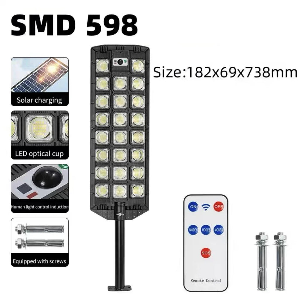 Most Powerful 150000W LED Solar Light Outdoor Motion Sensor Solar Street Lights IPX67 Waterproof Street Lamp Garden Yard Lantern