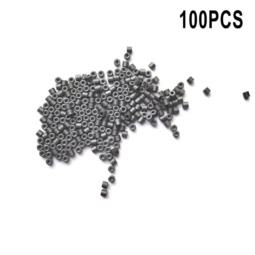 100pcs Hollow Ferrite Beads Filter Rings for Suppressing Spike Interference on Signal and Power Lines in Electronic Applications