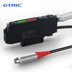 GTRIC Diffuse Reflective Fiber Optic Sensor Kit with Separate Amplifier High Precision12-24V DC NPN NO/NC Photoelectric Sensor