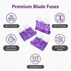 AGASHE 1‑40AWG Inline Blade Fuse Holder 30PCS Blade Fuse Kit Auto RV Truck Boat Marine Vehicle Circuit Protection Replacement