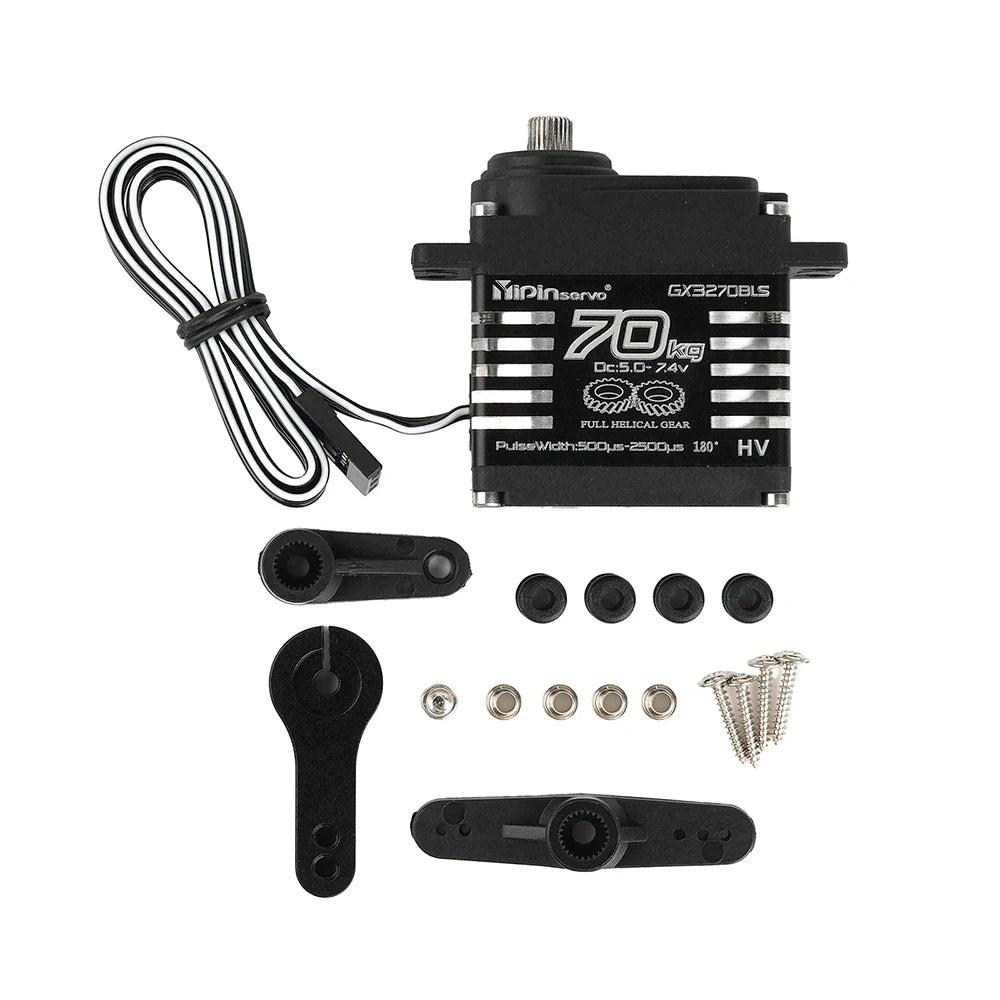 70KG 60KG 55KG Brushless Servos Magnetic Induct 8.4V Steel Helical Gear Servos Motor 25T Metal Servo Arm For 1/8 1/10 RC Car