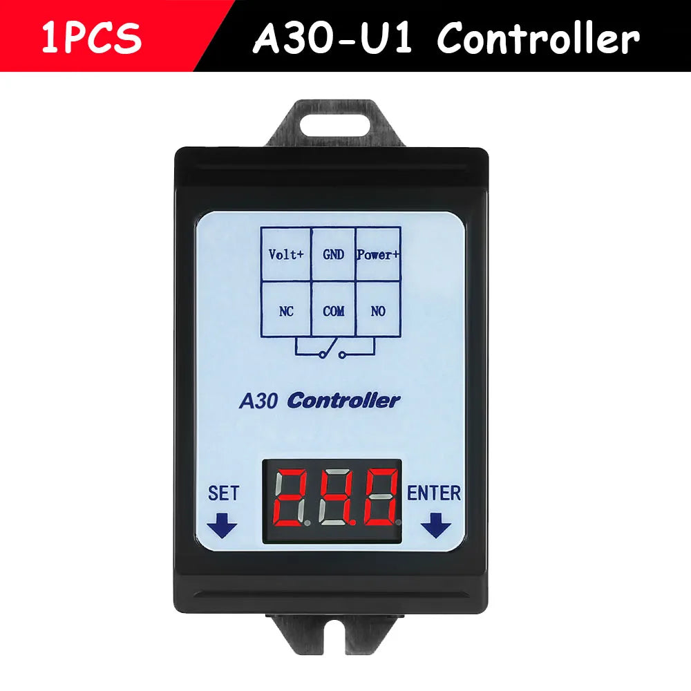 Relay Switch Controller DC 6~80V Voltage Detection Charging Discharge Monitor with Case Digital display DC voltage detection