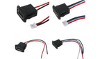 1-10pcs 2 Pin 4 Pin USB 2.0 Female Power Jack 2P 4P USB 2.0 Charging Port Connector Data Interface with Cable USB Charger Socket