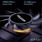 TEUCER UT-60 Slim 60mm PC Case Fan 3500RPM High Airflow CPU Cooler 6/7CM Ultra-thin Cooling Fan