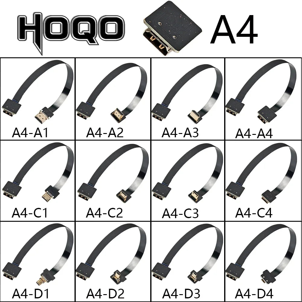 HD A1 Ultra Thin Flat FPV HDMI-Compatible Cable Flexible Mini HDMI to Micro HDMI Ribbon Wire 5cm/50cm Short FPC FFC