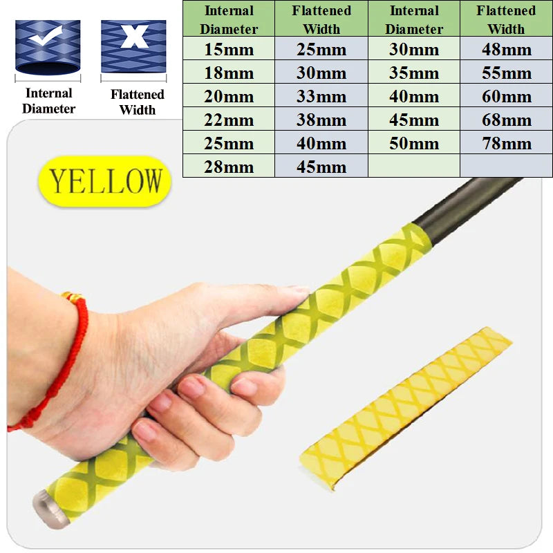 0.2M/1M Non-slip Heat Shrink Wrap Tubing Fishing Rod DIY 5 Colors Handle Insulation Waterproof Racket Handle Grip 15-50MM