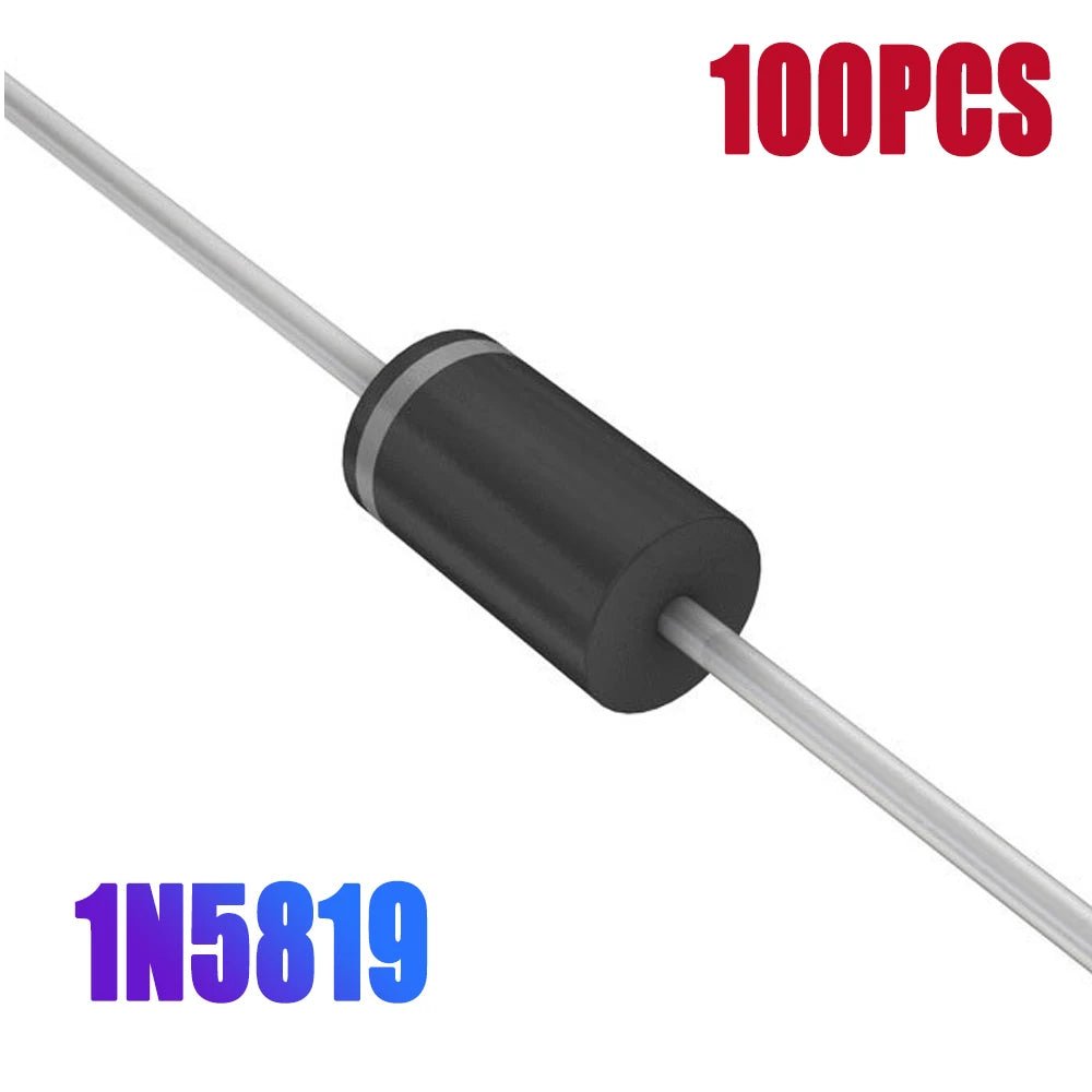 100/200PCS 1N5817 1N5819 Diode 1A DO-41 Schottky Diodes Kit Electronic Components