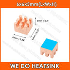 WE DO HEATSINK Small Tiny Useful Pure Copper Heat Sink Without or With Thermal Pad For Raspberry Pi Banana Pi IC Chipset Package
