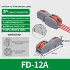 10/100Pcs Lever Wire Connectors, Compact Splicing Wire Connector, 2 3 5 Way Electrical Connectors, for Quick Connect 28-12 AWG
