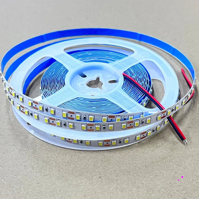 12V LED Strip 2835 8mm 5m IP20 Non Waterproof 120LEDs/m Blue/Red/Green/White /Warm White/Yellow/Pink/Natural White/Ice blue