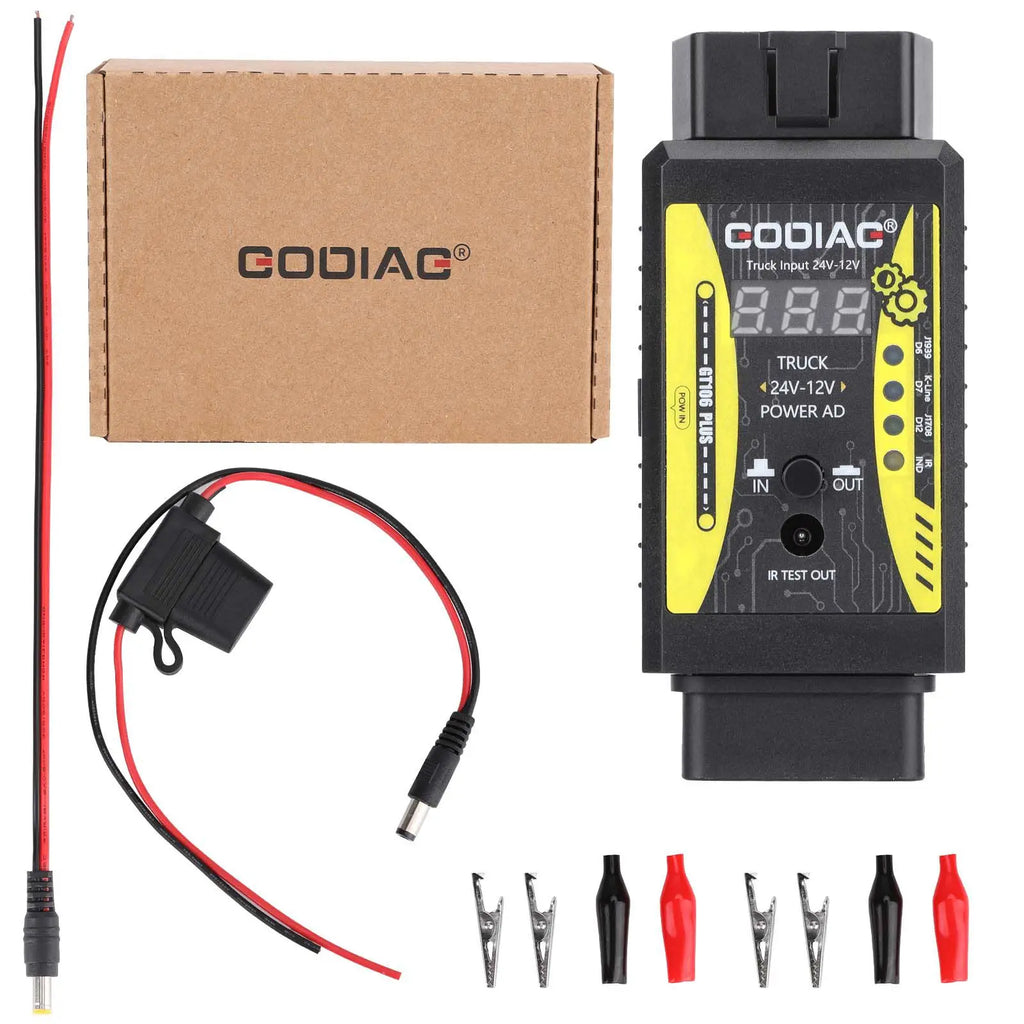 GODIAG GT106 PLUS 24V to 12V Heavy Duty Truck Converter Adapter for X431 Easydiag/ThinkCar2/Thinkdiag/GOLO Carcare/DBScar II