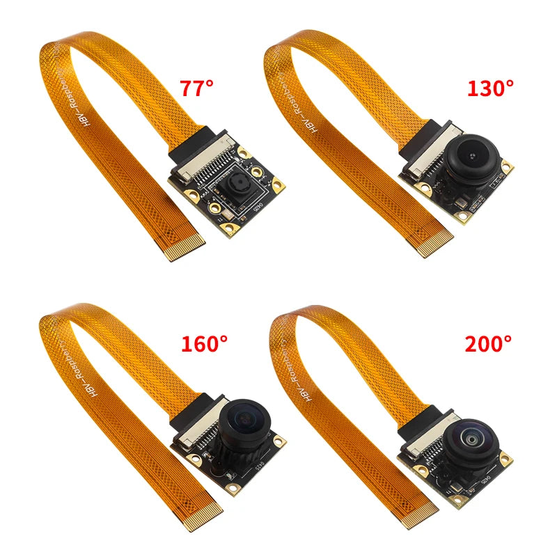 Raspberry Pi 5 8MP Camera 77° 130° 160° 200° Webcam IMX219 Sensor Chip CSI Interface for Raspberry Pi 5 Zero W 2W