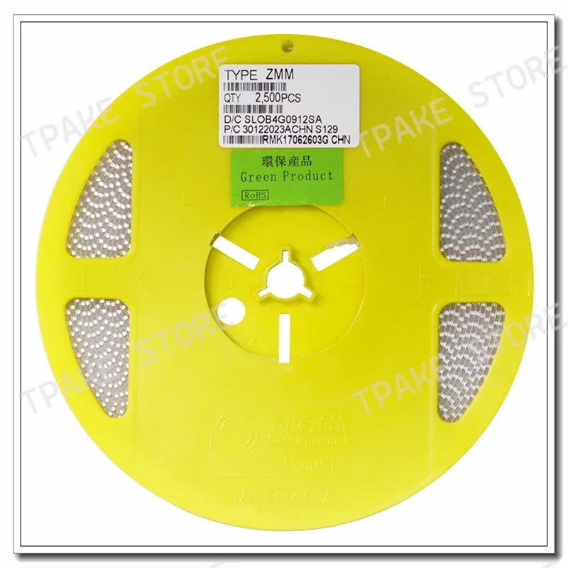 Zener Diodes SOD-80 LL34 2V2 2.7/3.3/3.6/3.9/4.3/4.7/5.1/5.6/6.2/6.8/7.5/8.2/9.1/10/11/12/13/15/16/20/22/24/27/30/36V 1206