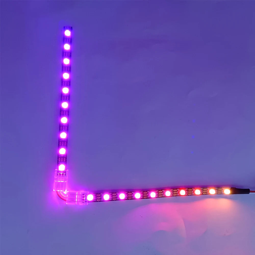 2/3/4/5/6Pin LED Light Strip Corner Connector Transparent Solderless Buckle Board To Board L-Shaped Solderless For RGB RGBW Tape