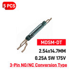 5PCS Original MDRR-DT DT-F/U NO/NC SPDT Changeover Reed Switch MDSM-DT 2*14MM 0.25A 5W 175V Normally Open/Closed Magnetic Sensor