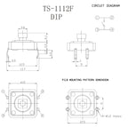 10Sets 12x12x10mm Tact Switch With Plastic Caps Momentary Tactile 4PIN SMT DIP Push Button Switch Micro Key Button