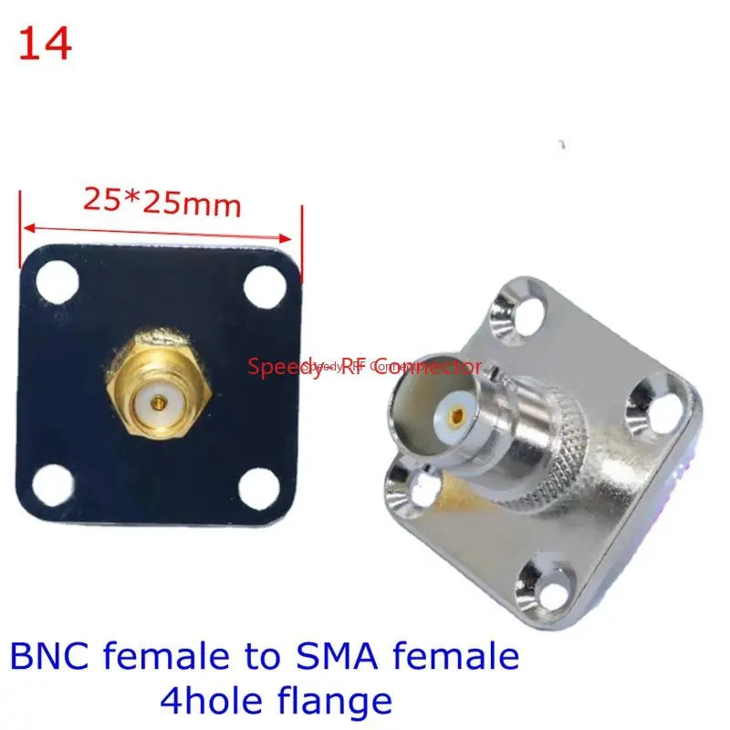 2Pcs/lot Q9 BNC To SMA Disc Male Female Connector SMA To BNC Disc Walkie-talkie Hand Station Coaxial Adapter Fast Delivery Brass