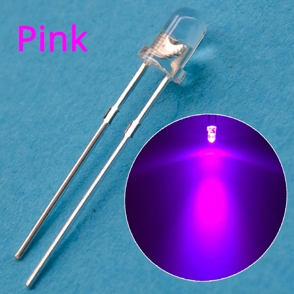 100/1000Pcs F3 3mm Round LED Assortment Kit Ultra Super Bright Light Emitting Diodes Bulb Lamp Red Green Blue Water Clear Diode